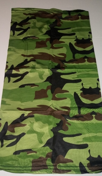 Green Camouflage face shield bandana - Picture 4 of 6